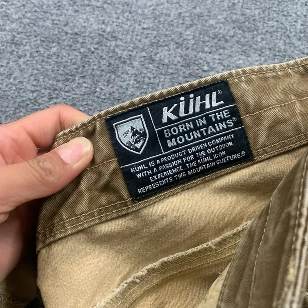 Kuhl Pants Mens 38 Beige Vintage Patina Dye 5 Pocket Stretch Utility Hiking Work
